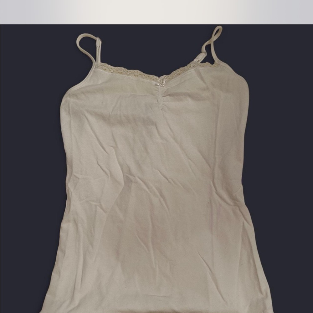 Chic Ivory Lace Trim Camisole